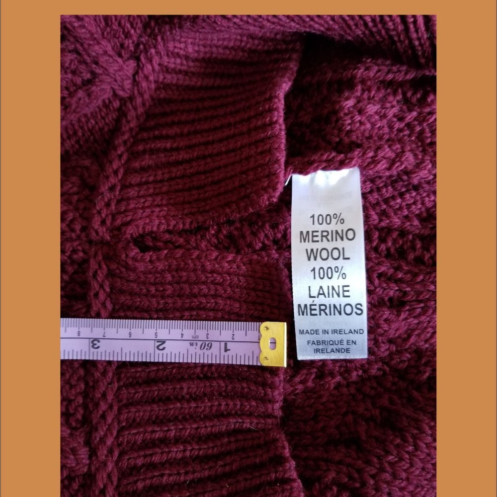 SOLD - COPY - Irish fisherman, Aran sweater S, XS, cable knit,  wool, Aran Mor - Picture 7 of 8